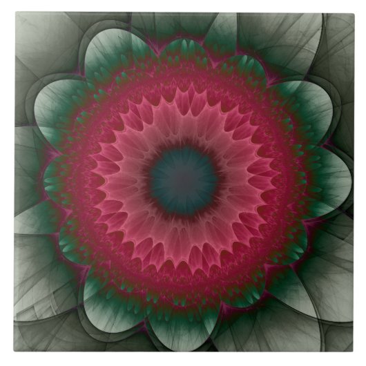赤い妖精の花 タイル (正面)
