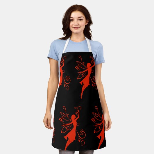赤い妖精 エプロン (着用した状態)