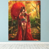 赤い妖精 キャンバスプリント (インサイチュ (ウッドフロア))