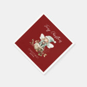 赤い妖精 メリークリスマス スタンダードカクテルナプキン (角)