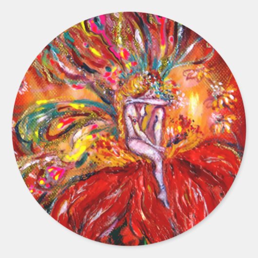 赤い妖精 ラウンドシール (正面)