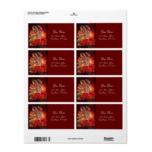 赤い妖精 ラベル (フルシート)