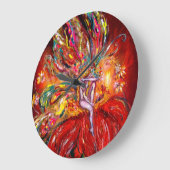 赤い妖精 ラージ壁時計 (傾斜)