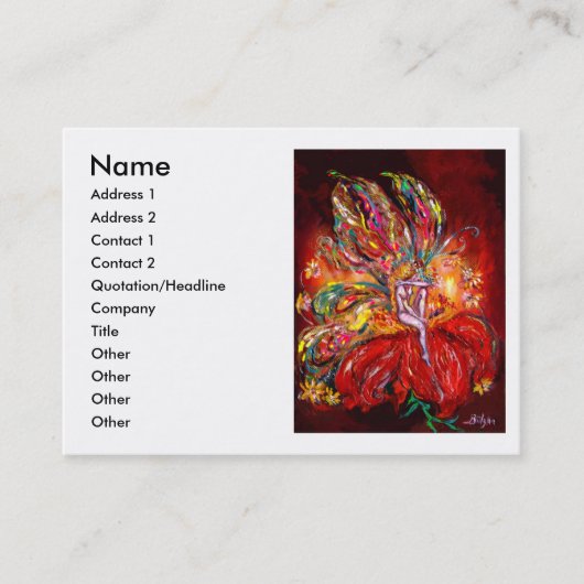 赤い妖精 名刺 (正面)