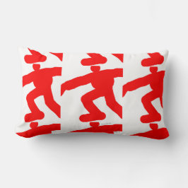 赤い姿 ランバークッション