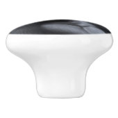 赤い威厳のある幾何学的な野生動物にゴリラを座る セラミックノブ (側面)