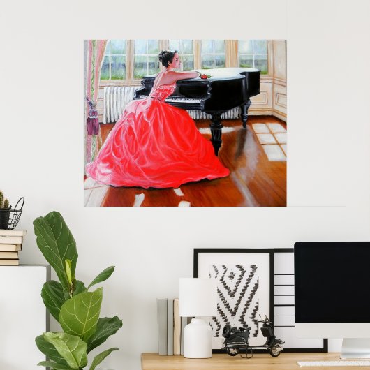 赤い婦人 ポスター (ホームオフィス)