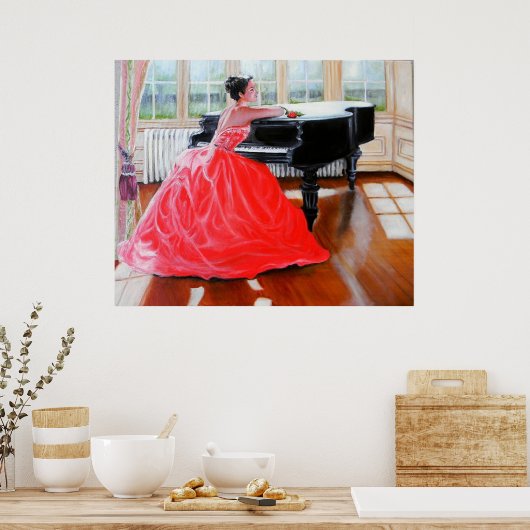 赤い婦人 ポスター (キッチン)