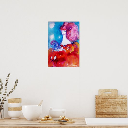 赤い婦人 ポスター (キッチン)