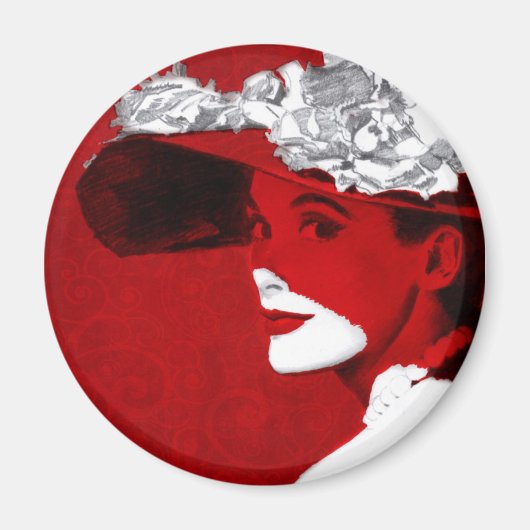 赤い婦人 マグネット (正面)