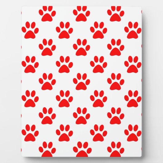赤い子犬の前足のパターン フォトプラーク (正面)