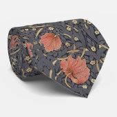 赤い子犬パンペネルWilliam Morrisダークパターン ネクタイ (ロール)