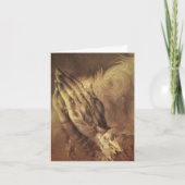 赤い子犬祈の手 カード (正面)