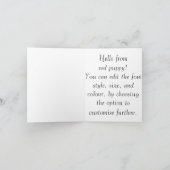 赤い子犬祈の手 カード (内部)