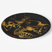 赤い子犬「ゴールデンプラッタ」 ペーパープレート (アングル)