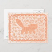 赤い子猫1 ポストカード (正面/裏面)