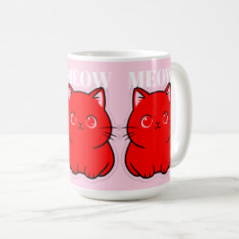 赤い子猫 コーヒーマグカップ