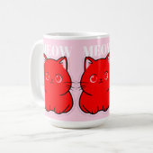 赤い子猫 コーヒーマグカップ (正面左)