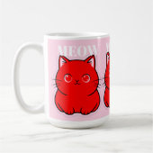 赤い子猫 コーヒーマグカップ (左)