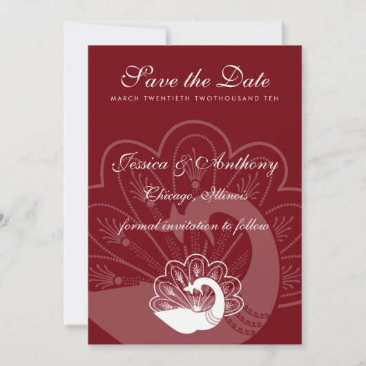 赤い孔雀の保存日付 セーブザデート (正面)