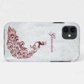 赤い孔雀ケパーソナライズされたース – メイトiPhoneケース Case-Mate iPhoneケース (裏面(横))