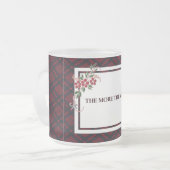 赤い字メリーが多いほど フロストグラスマグカップ (正面左)