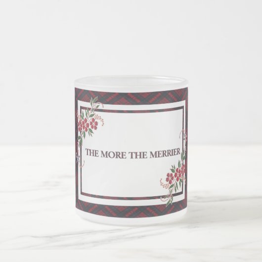 赤い字メリーが多いほど フロストグラスマグカップ (中央)