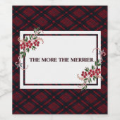 赤い字メリーが多いほど ワインラベル (シングルラベル)