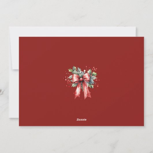 赤い季節のごあいさつ4 Photo Script Bow Light シーズンカード (裏面)