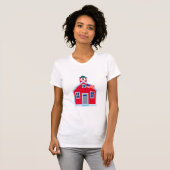 赤い学校の家 Tシャツ (正面フル)