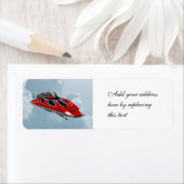 赤い宇宙船 ラベル (インサイチュ)