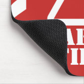 赤い安全第一 マウスパッド (コーナー)