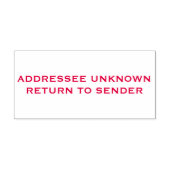 赤い宛先の送信者に不明な返品 セルフインキングスタンプ (デザイン)