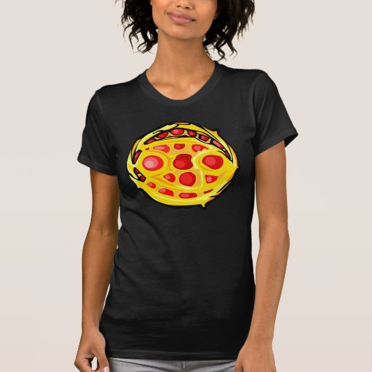 赤い宝石の色のがんシンボル Tシャツ (正面)