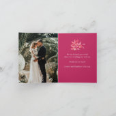 赤い宝石の蘭結婚の水感謝してい色 カード (内部)