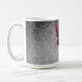 赤い宝石飾りの蝶 コーヒーマグカップ (左)