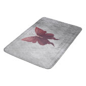 赤い宝石飾りの蝶 バスマット (アングル)