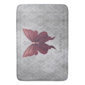 赤い宝石飾りの蝶 バスマット (正面縦)