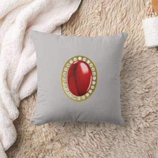 赤い宝石 クッション (ブランケット)