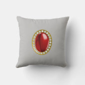 赤い宝石 クッション (裏面)