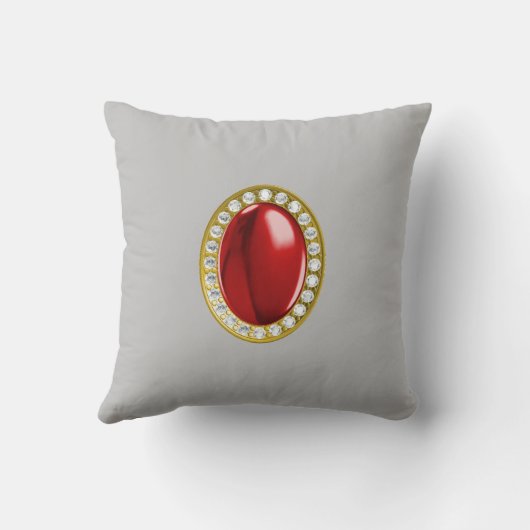 赤い宝石 クッション (裏面)