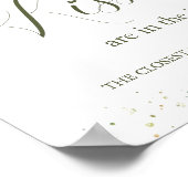 赤い実と緑の葉の装飾 何人のキスが瓶に入っている？ ポスター (角)