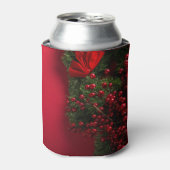 赤い実のクリスマスリース 缶クーラー (缶正面)