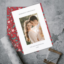 赤い実のクリスマス フラワーパターン写真