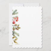 赤い実のフレーム 招待状 (裏面)