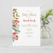 赤い実のフレーム 招待状 (スタンド正面)