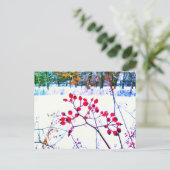 赤い実の冬のポストカード シーズンポストカード (スタンド正面)