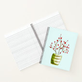 赤い実の水彩クリスマス ノートブック (内部)