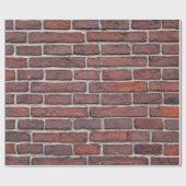 赤い実在レンガ壁 ラッピングペーパー (フラット)