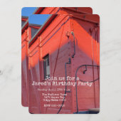 赤い客車 招待状 (正面/裏面)